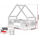 Κρεβάτι παιδικό Bee-Leuko-80 x 200