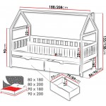 Κρεβάτι παιδικό Domi-Leuko-80 x 200