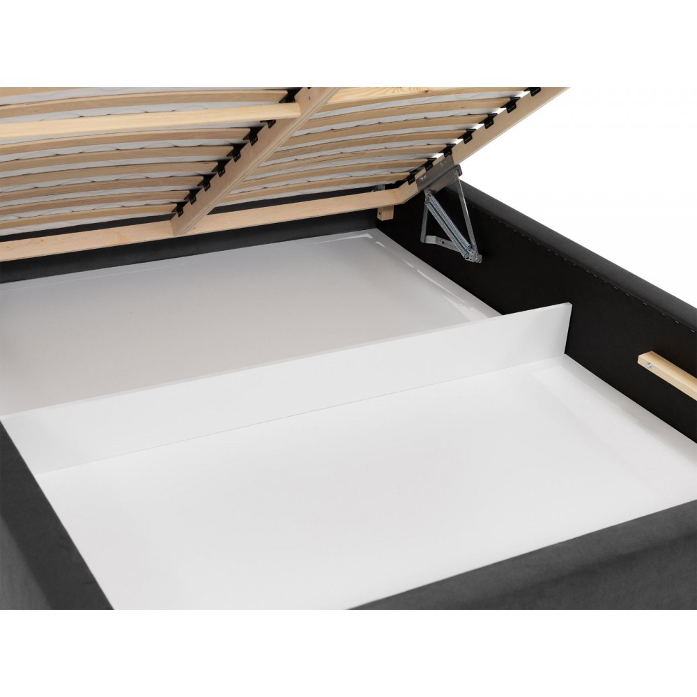 Επενδυμένο κρεβάτι Lilkus-Mple Skouro-140 x 200