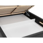 Επενδυμένο κρεβάτι Lilkus-Mple Skouro-140 x 200