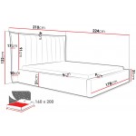 Επενδυμένο κρεβάτι Lilkus-Gkri Anoixto-160 x 200