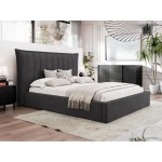 Επενδυμένο κρεβάτι Lilkus-Gkri Skouro-140 x 200