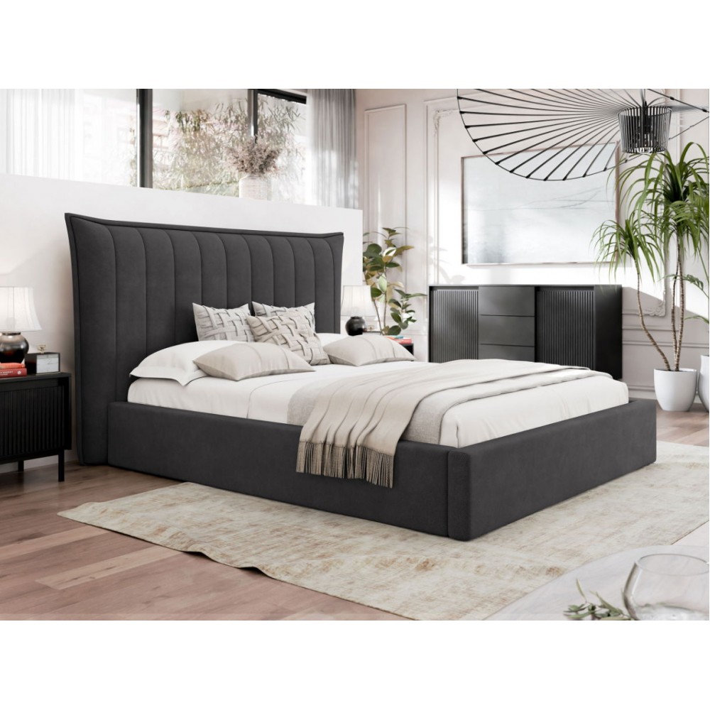 Επενδυμένο κρεβάτι Lilkus-Gkri Skouro-160 x 200