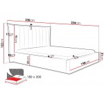 Επενδυμένο κρεβάτι Lilkus-Mpez-180 x 200