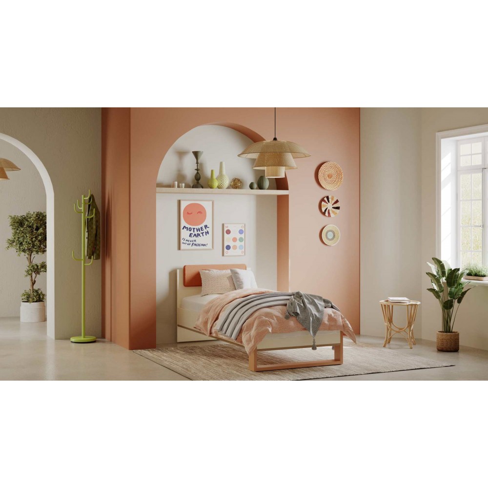 Παιδικό κρεβάτι Camilla-Terracotta