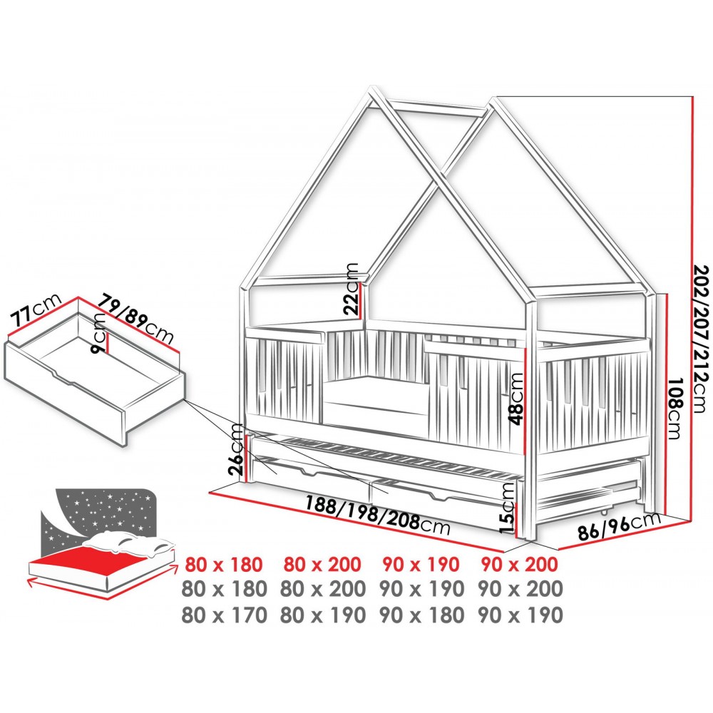 Κρεβάτι παιδικό Magic-Anthraki-80 x 180