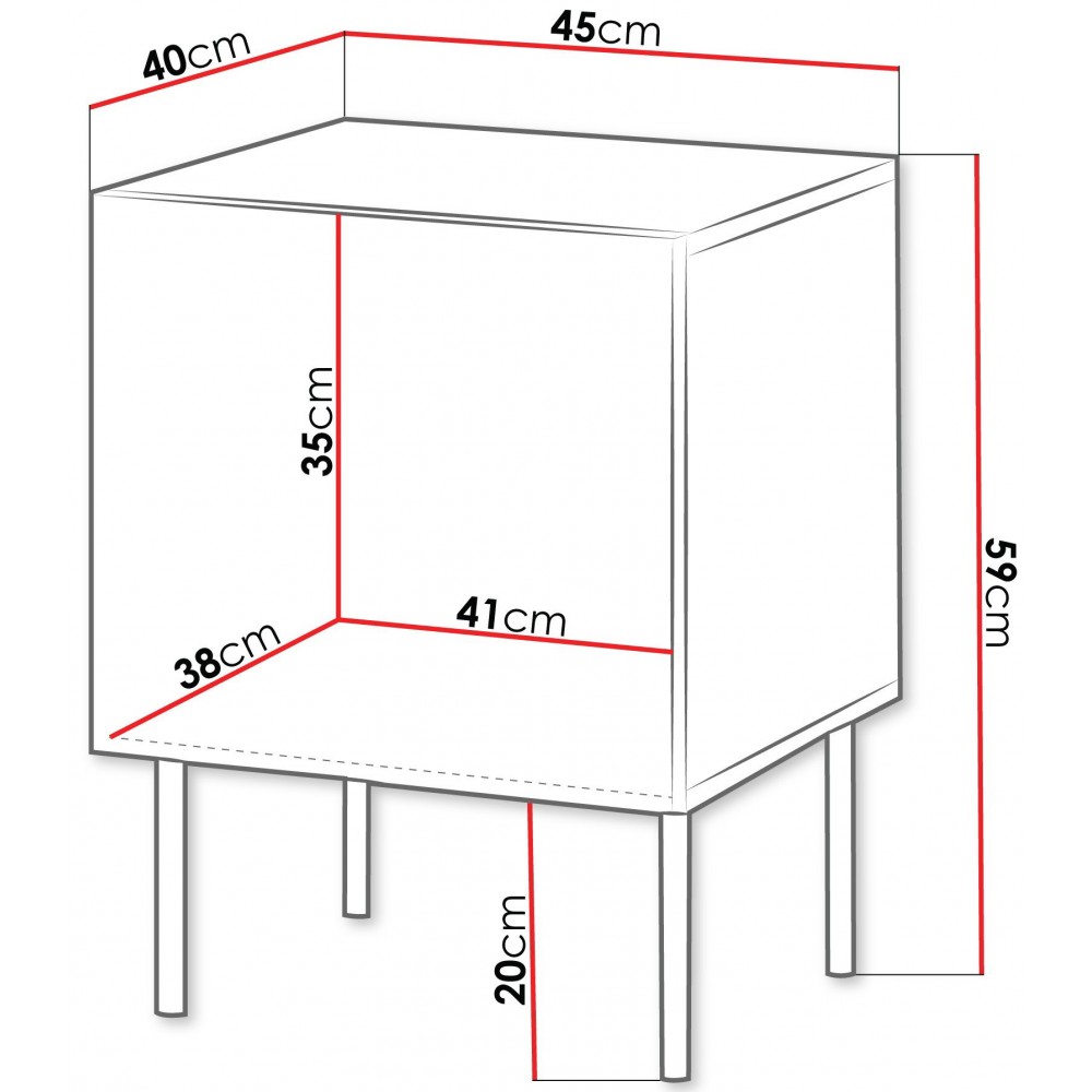 Σετ 2 βοηθητικά τραπεζάκια Isla 45x40x59