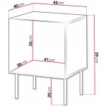 Σετ 2 βοηθητικά τραπεζάκια Isla 45x40x59