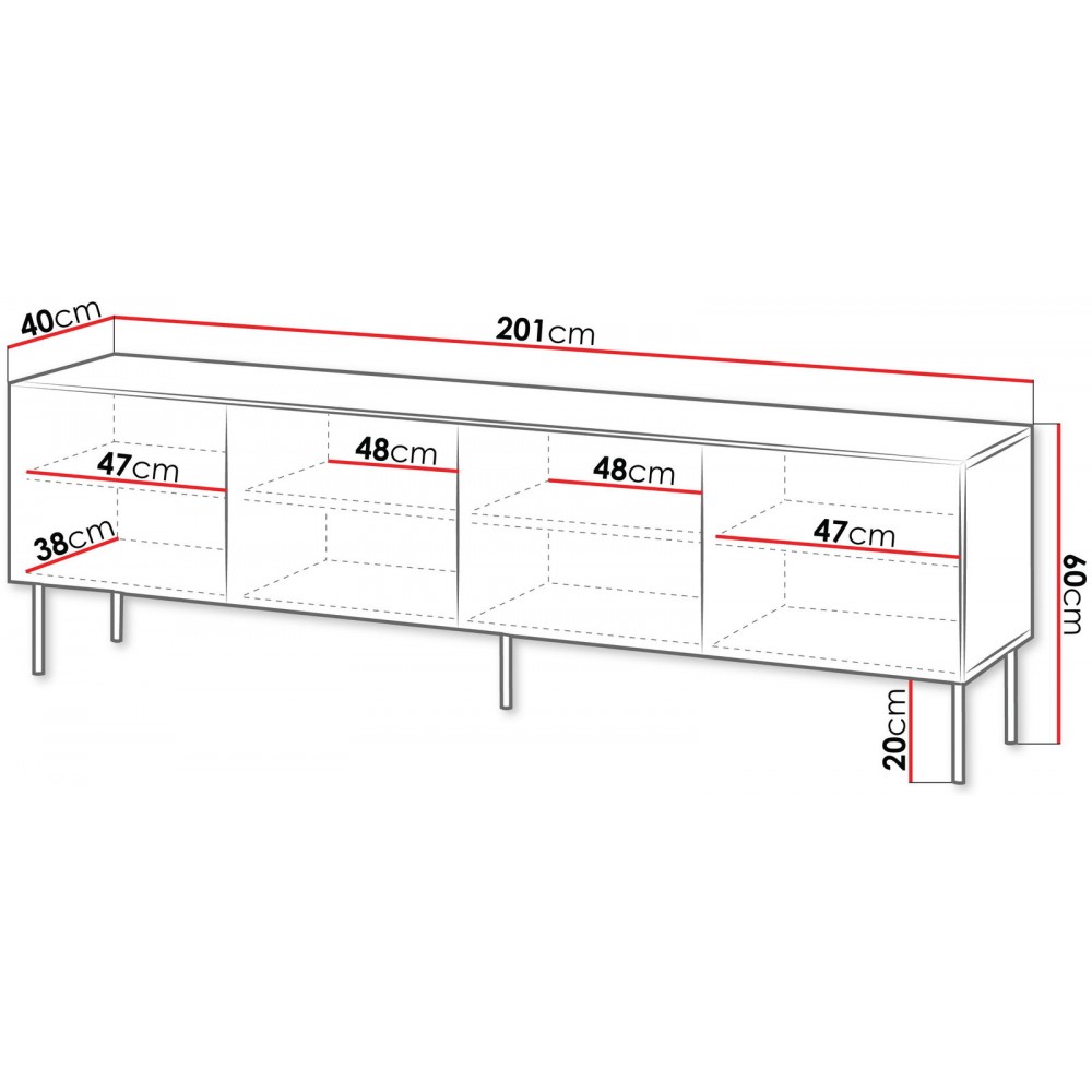 Έπιπλο τηλεόρασης Siena I plus-Mpez