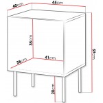 Σετ 2 βοηθητικά τραπεζάκια Siena I 45x40x59