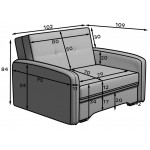 Καναπές - κρεβάτι Laine-Kafe