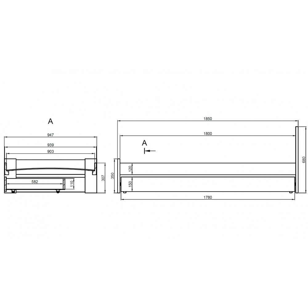 Παιδικό Κρεβάτι Emil-180 x 90 185x84.7x68
