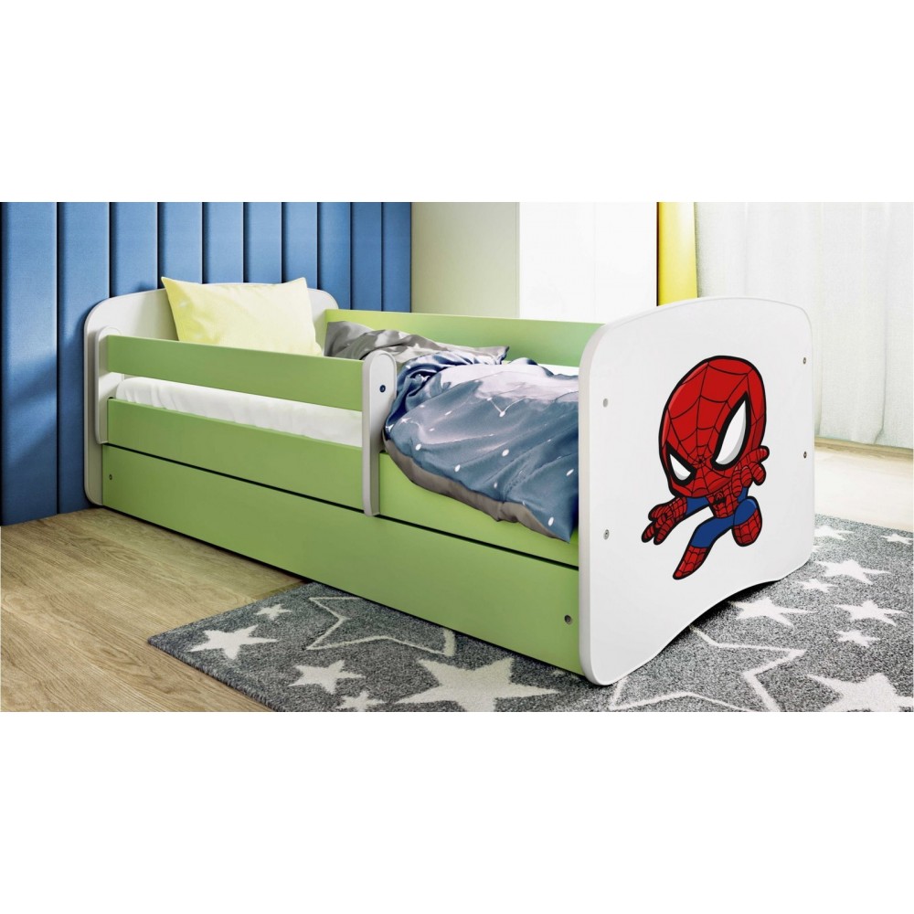 Παιδικό Κρεβάτι Babydreams Cartoon-Prasino-160 x 80-Spiderman 164x90x61