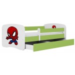 Παιδικό Κρεβάτι Babydreams Cartoon-Prasino-160 x 80-Spiderman 164x90x61