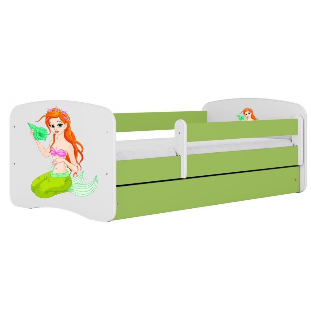 Παιδικό Κρεβάτι Babydreams Cartoon-Prasino-180 x 80-Mermaid 184x90x61