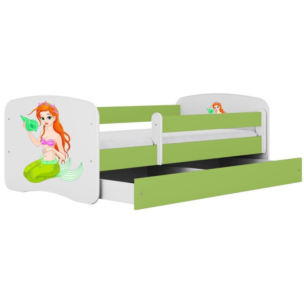 Παιδικό Κρεβάτι Babydreams Cartoon-Prasino-180 x 80-Mermaid 184x90x61