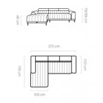 Γωνιακός καναπές Caladon Mini-Moustardi-Αριστερή