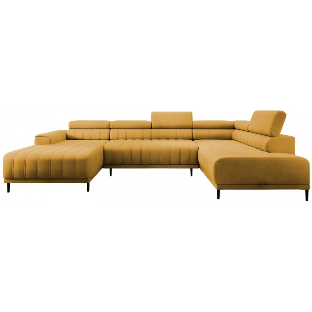 Γωνιακός καναπές Caladon Plus-Moustardi-Δεξιά
