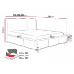 Επενδυμένο κρεβάτι Olweria-Anthraki-160 x 200