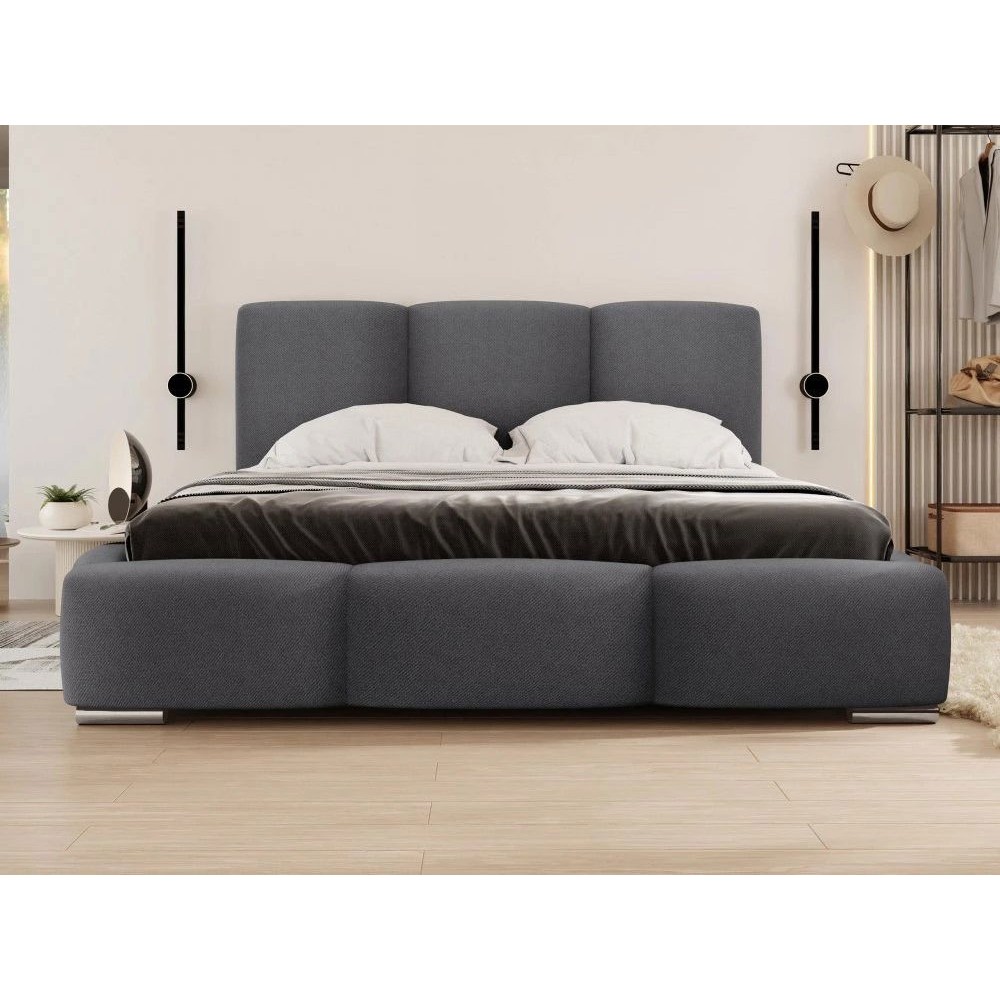 Επενδυμένο κρεβάτι Olweria-Anthraki-180 x 200