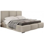 Επενδυμένο κρεβάτι Olweria-Krem-140 x 200