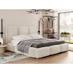 Επενδυμένο κρεβάτι Olweria-Leuko - Mpez-160 x 200