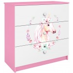 Συρταριέρα Babydreams Cartoon-Roz-Unicorn 80x41x80.5
