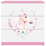 Συρταριέρα Babydreams Cartoon-Roz-Unicorn 80x41x80.5