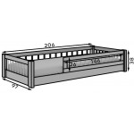Παιδικό Κρεβάτι Milo-Leuko-90 x 200 206x97x38