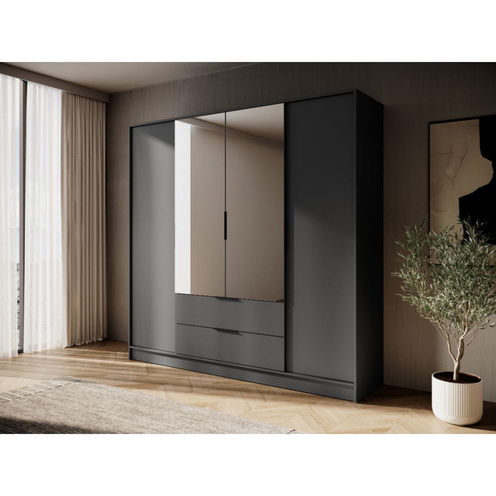 Ντουλάπα Nelly III τετράφυλλη-Gkri Skouro