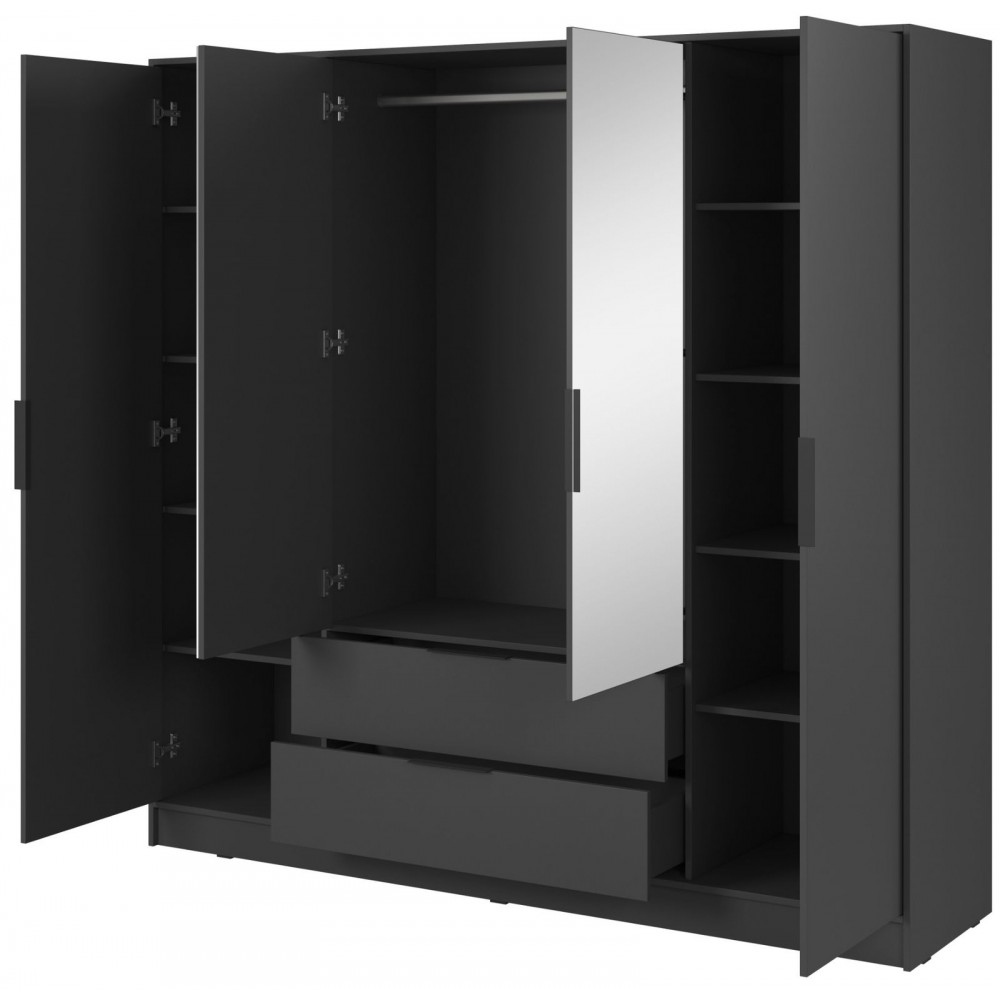 Ντουλάπα Nelly III τετράφυλλη-Gkri Skouro