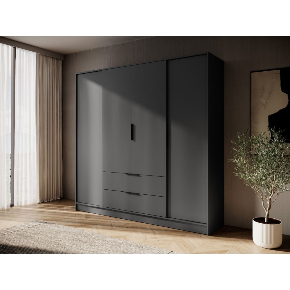 Ντουλάπα Nelly IV τετράφυλλη-Gkri Skouro