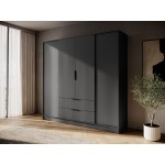 Ντουλάπα Nelly IV τετράφυλλη-Gkri Skouro