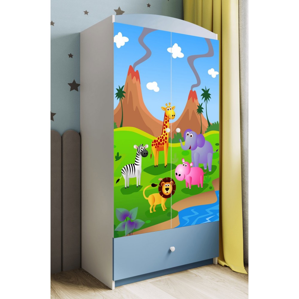 Ντουλάπα Babydreams Cartoon-Mple-Safari 90x52x181.2