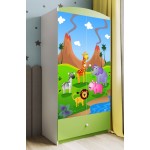 Ντουλάπα Babydreams Cartoon-Prasino-Safari 90x52x181.2