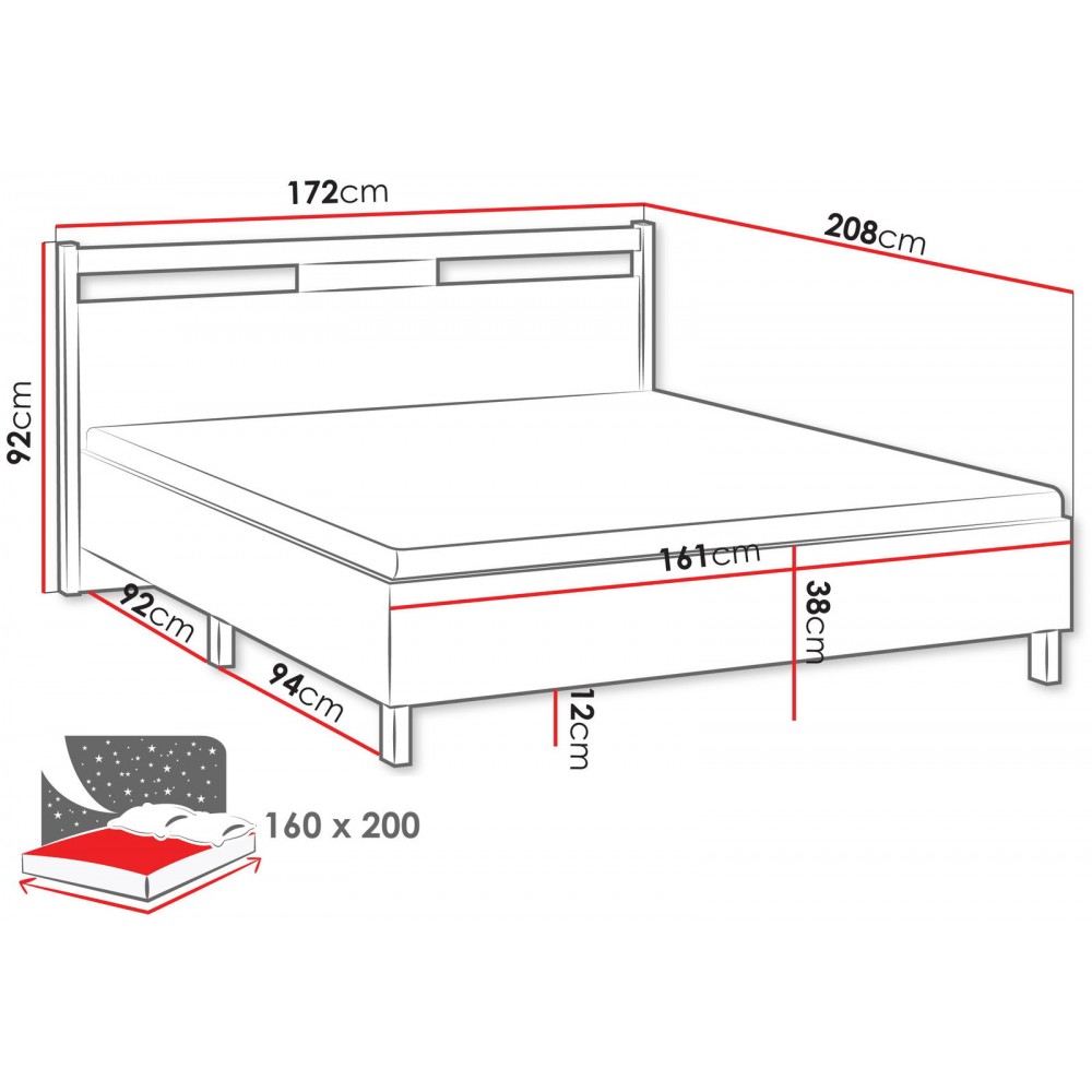 Kρεβάτι Indygo-Ladi-160 x 200