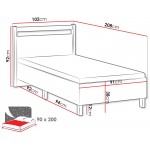 Kρεβάτι Indygo-Mpez-90 x 200