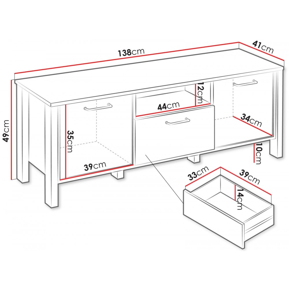 Έπιπλο τηλεόρασης Indygo-Mpez