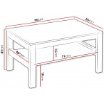 Τραπεζάκι σαλονιού Indygo 90x55x45