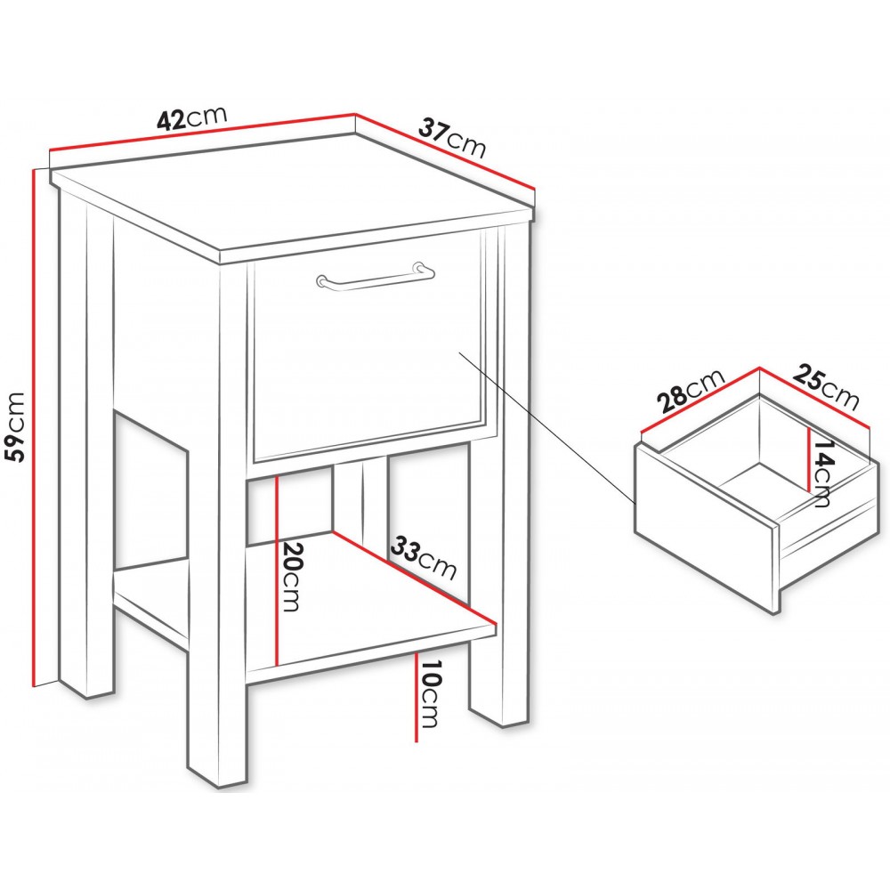 Κομοδίνο Indygo-Ladi