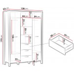 Ντουλάπα Indygo τρίφυλλη-Ladi
