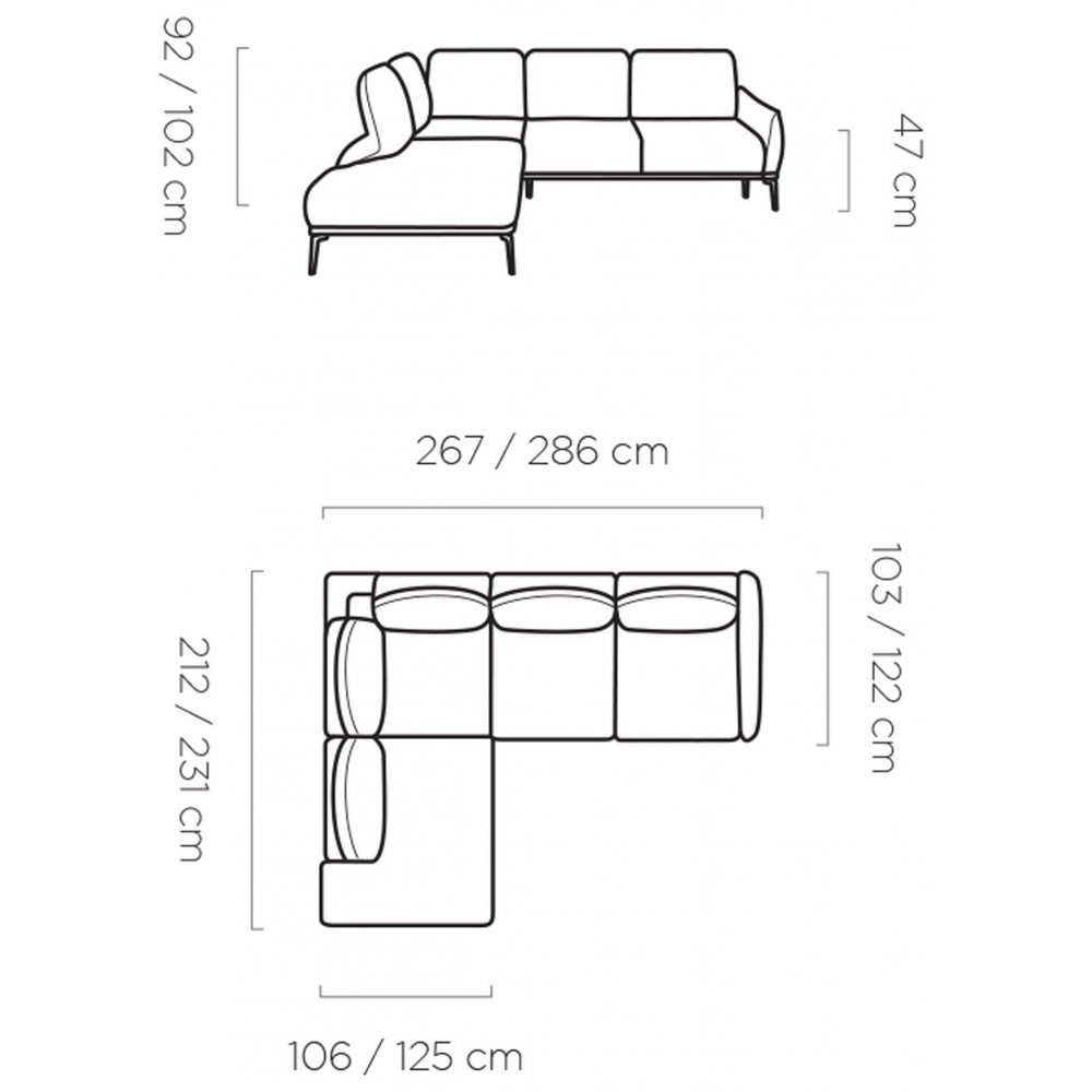 Γωνιακός καναπές Hydra-Portokali-Δεξιά