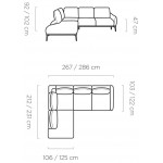Γωνιακός καναπές Hydra-Mporntw-Αριστερή