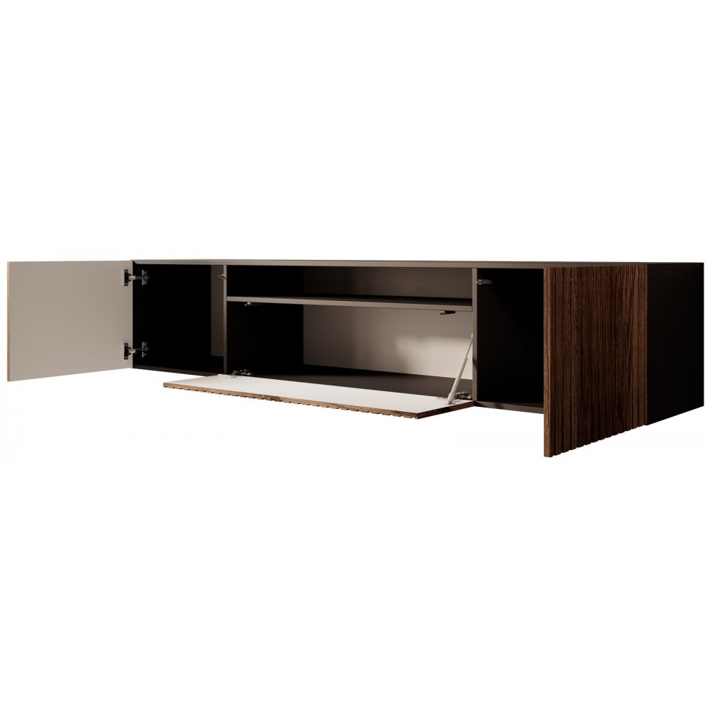 Έπιπλο τηλεόρασης Miram II-Fusiko-Mavro 200x41x40
