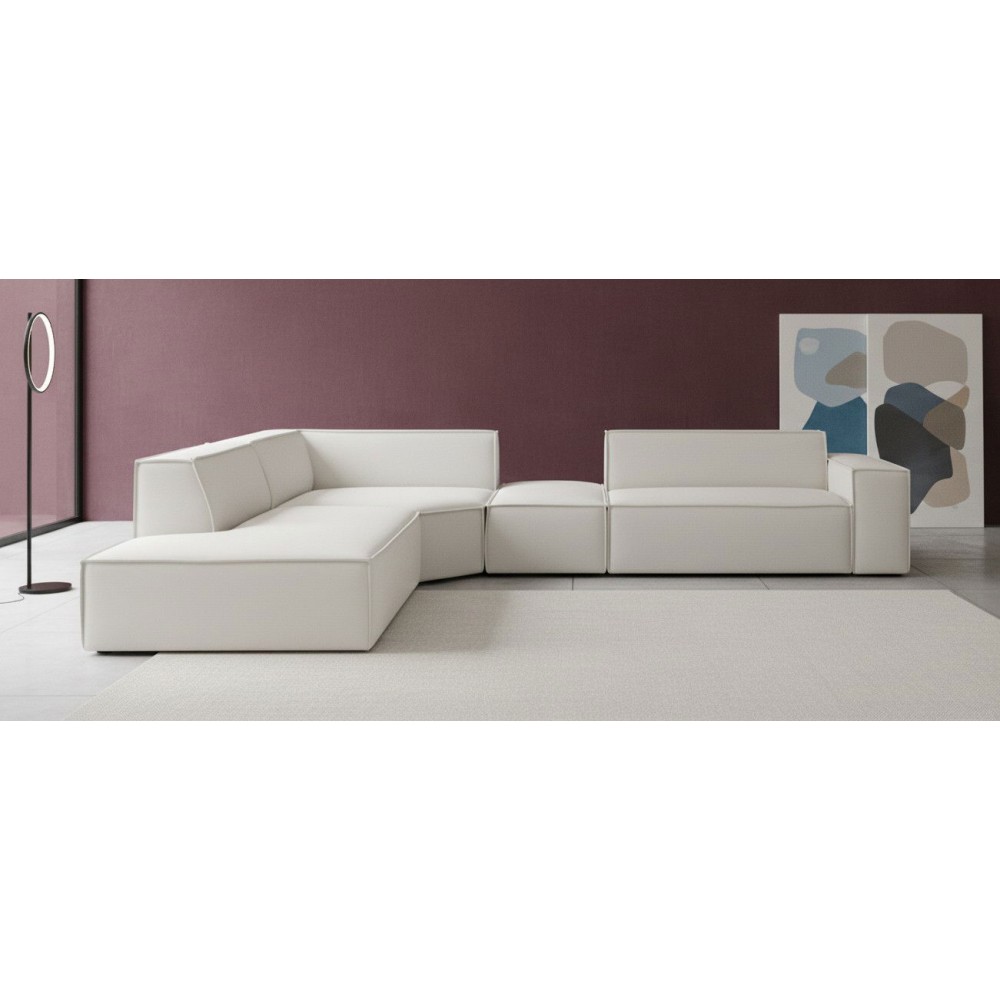 Γωνιακός καναπές Fubu L-Εκρού-Αριστερή