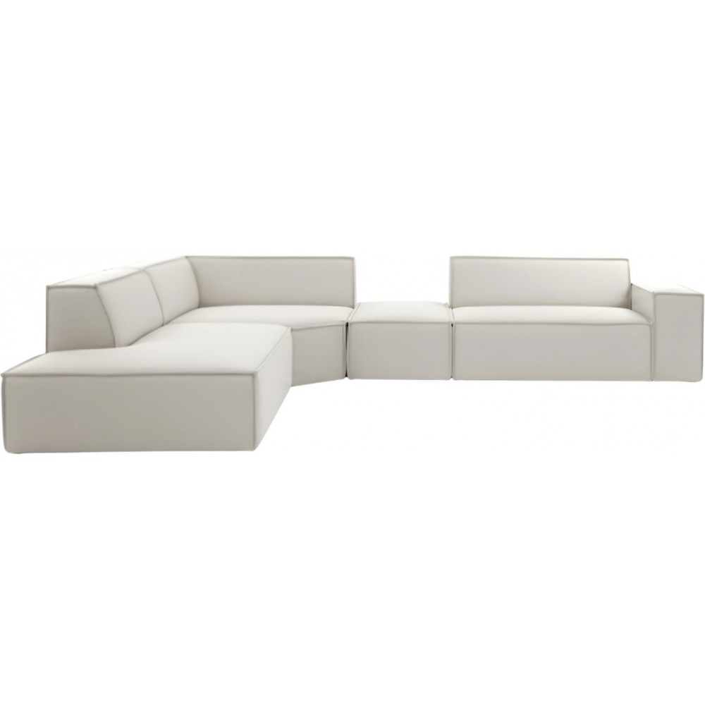 Γωνιακός καναπές Fubu L-Εκρού-Αριστερή