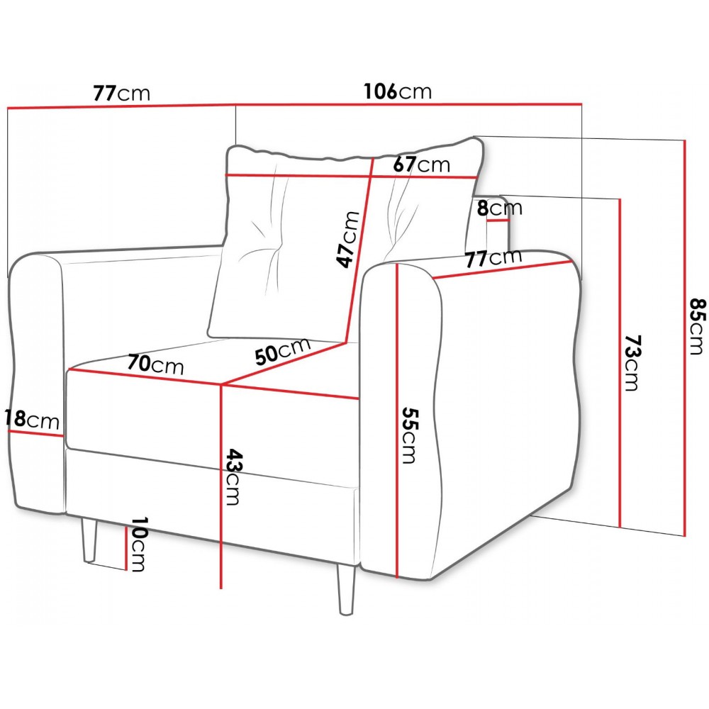 Πολυθρόνα Zako-Kafe