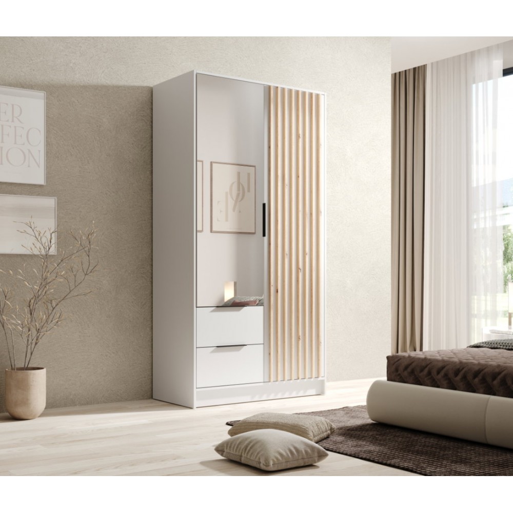 Ντουλάπα Niriam δίφυλλη-Leuko 102x51x200