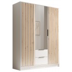 Ντουλάπα Niriam τρίφυλλη-Leuko 150.5x51x200