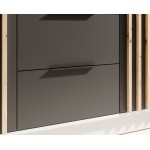 Ντουλάπα Niriam τρίφυλλη-Leuko-Mauro 150.5x51x200